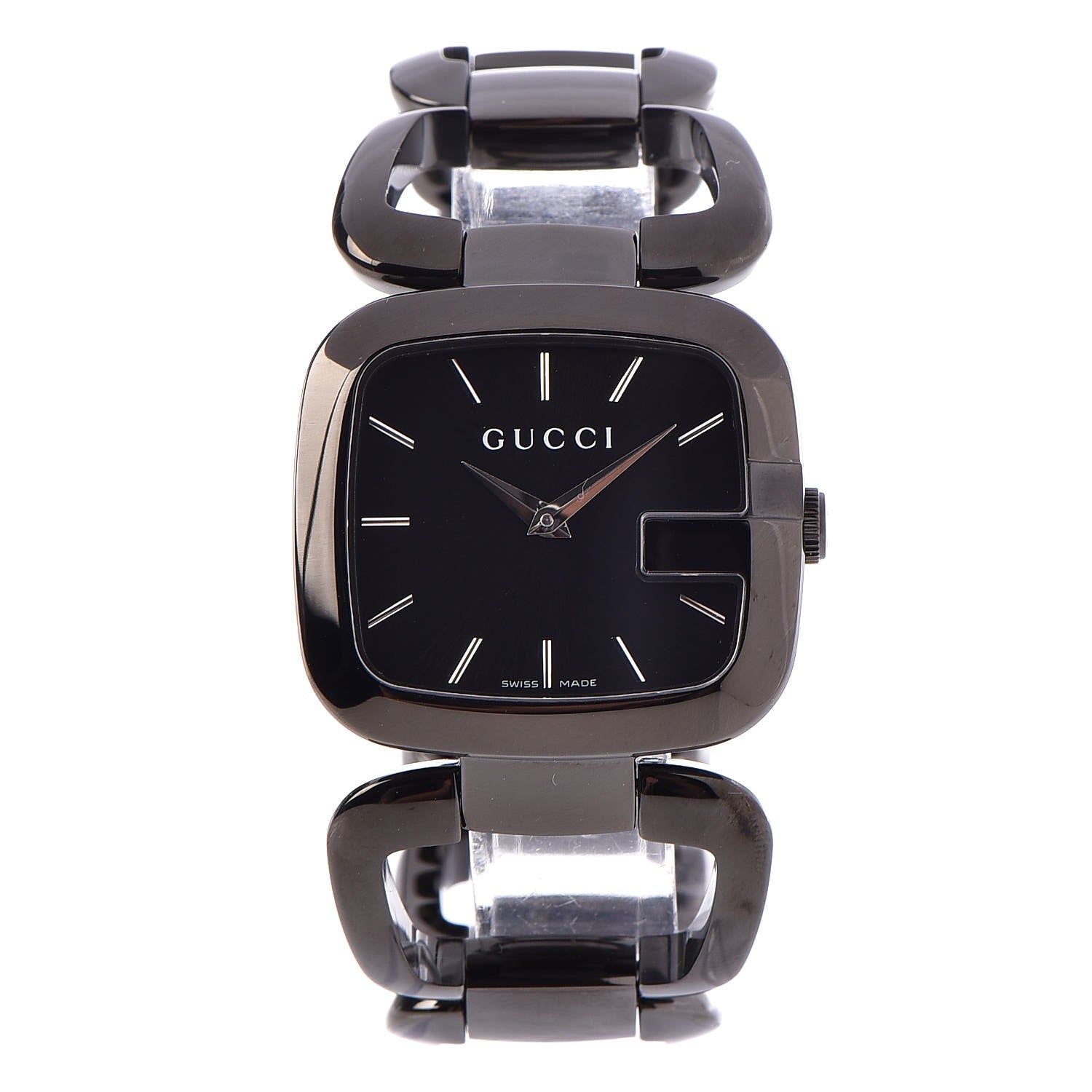 Gucci PVD Stainless Steel 32mm G-Gucci Square Quartz Watch Black 1 of 7