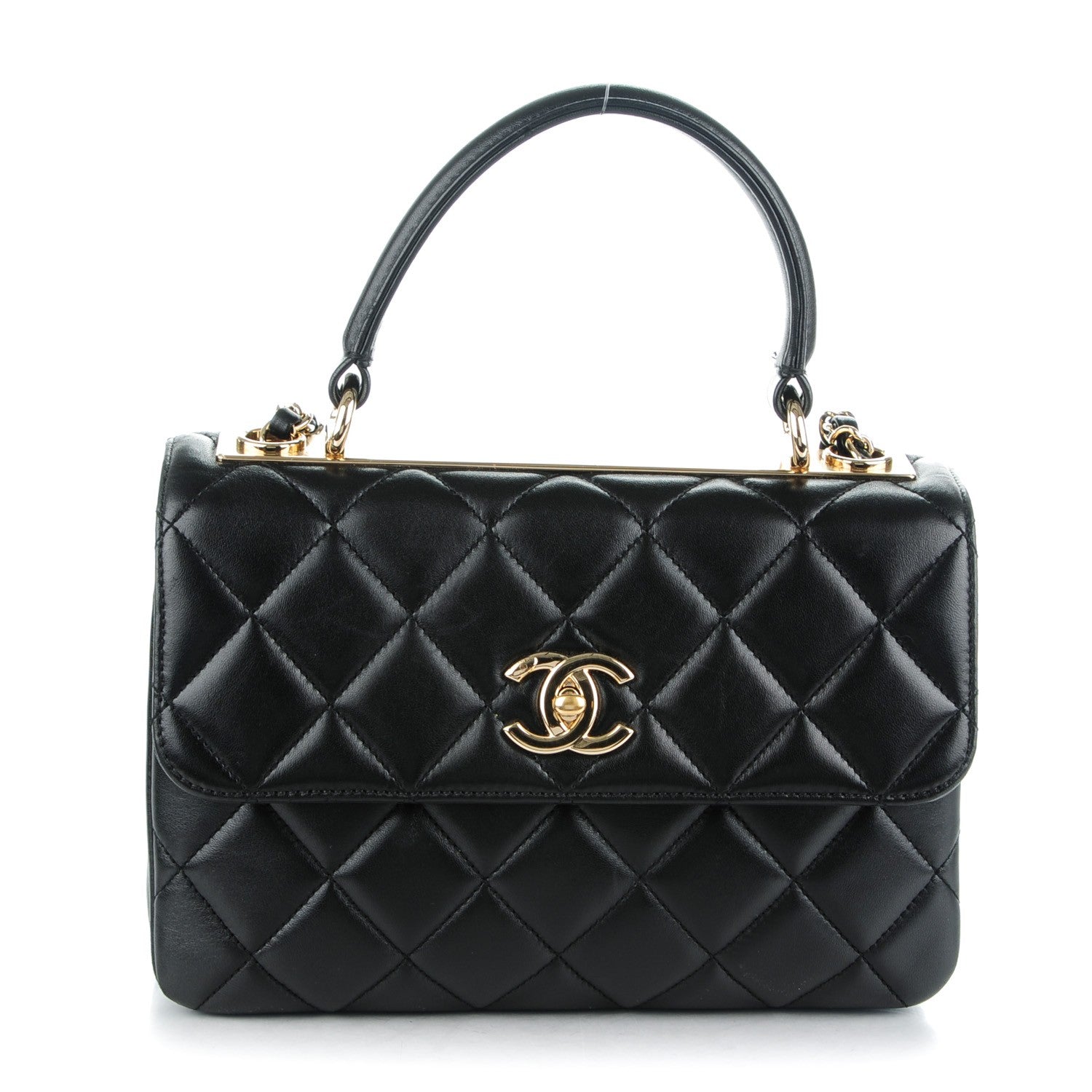Chanel Lambskin Quilted Small Trendy CC Dual Handle Flap Bag Black 1 of 8