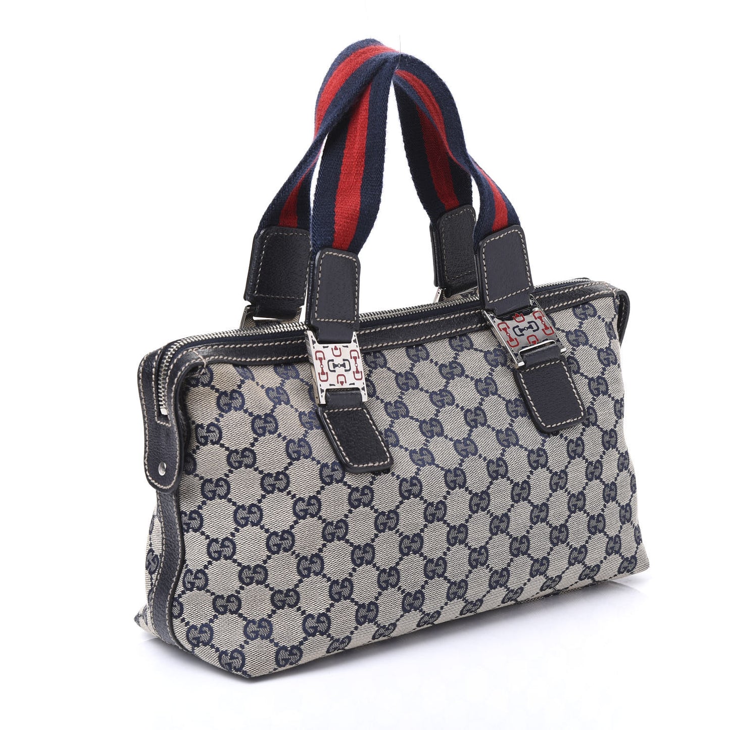 GG Monogram Web Pop Tote Navy