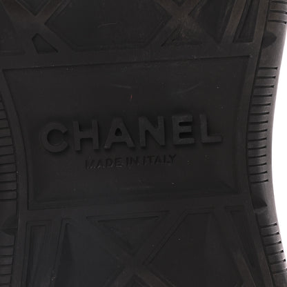 Chanel Suede Calfskin Nylon Grosgrain CC Sneakers 38 Light Blue 7 of 9