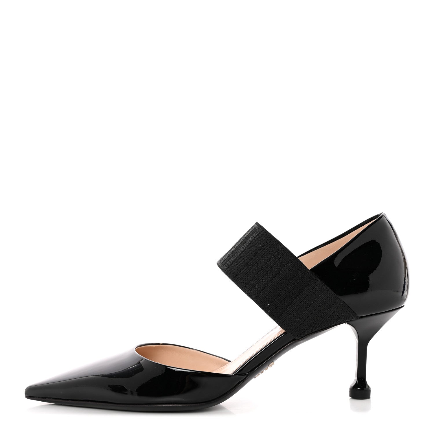 Prada Patent Elastic Mary Jane Pumps 36.5 Black 1 of 11