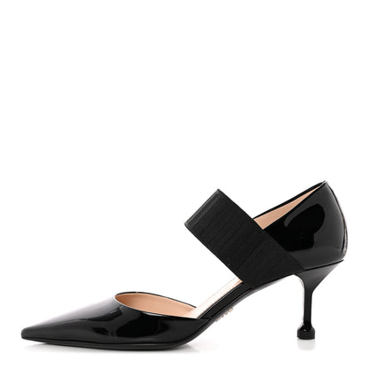 Prada Patent Elastic Mary Jane Pumps 36.5 Black 1 of 11