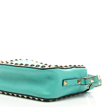 Valentino Garavani Calfskin Rockstud Camera Crossbody Bag Opaline Green 9 of 11