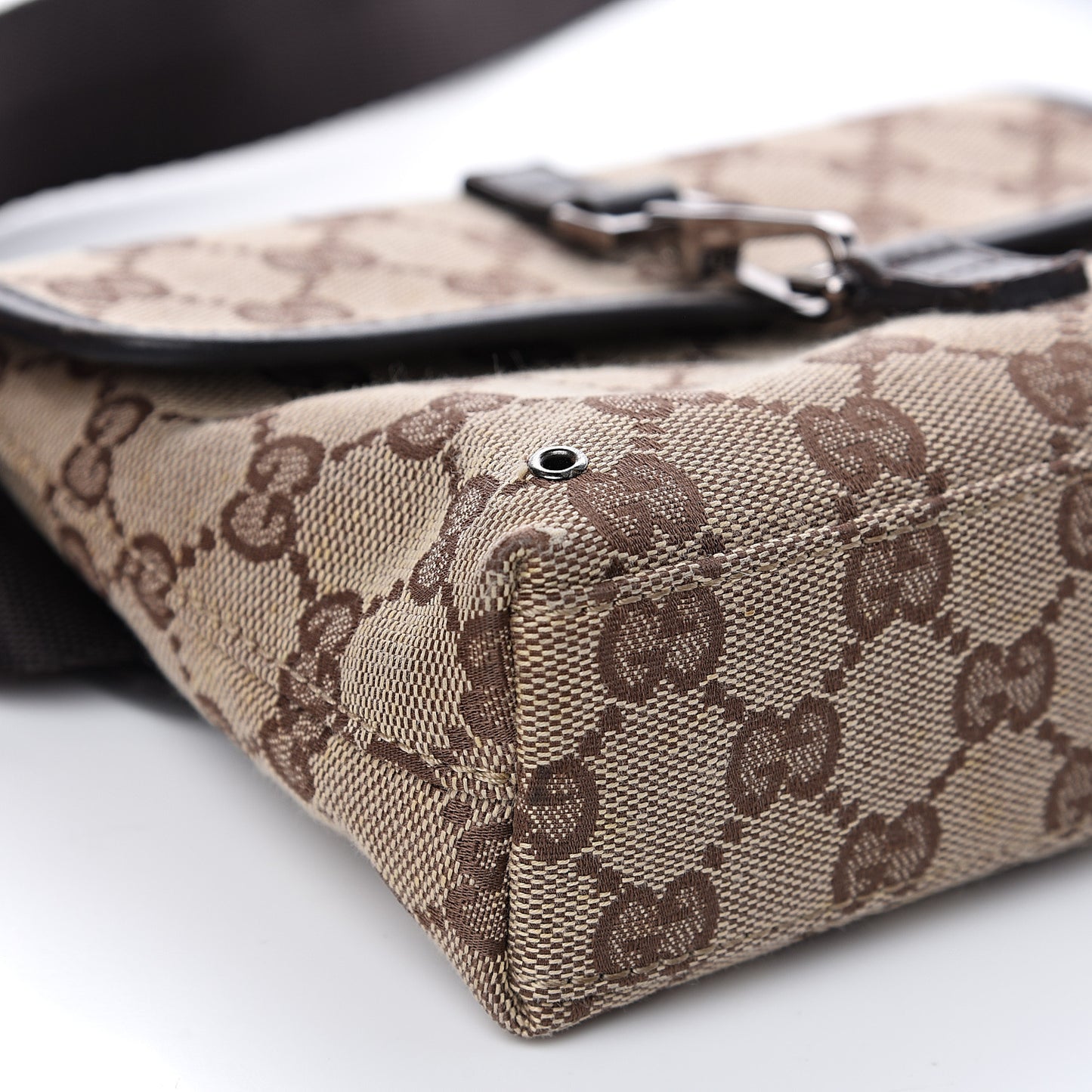 Monogram Waist Pouch Bag Dark Brown