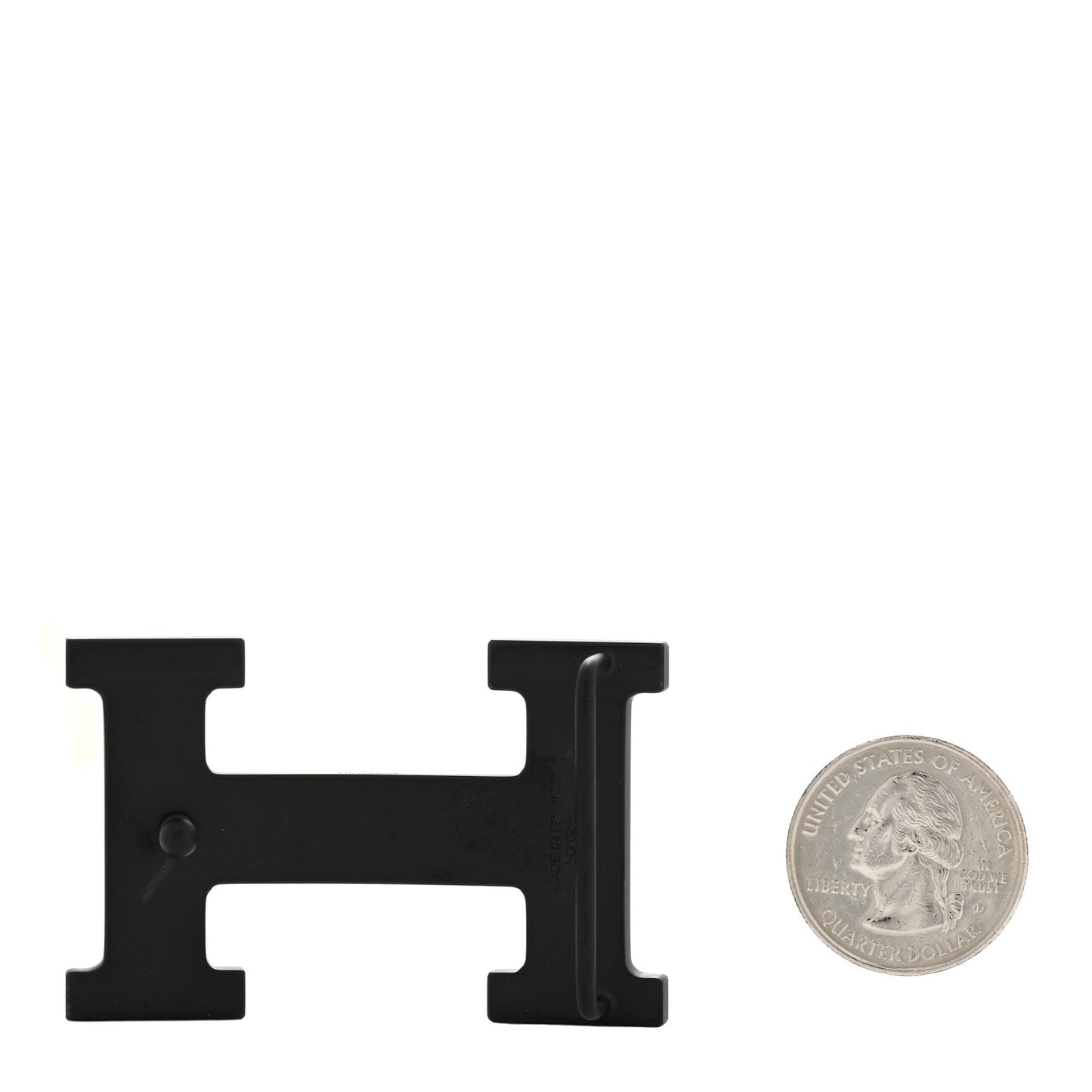 PVD Plated 32mm H Belt Buckle Black