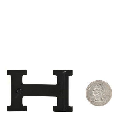 Hermes PVD Plated 32mm H Belt Buckle Black 2 of 4