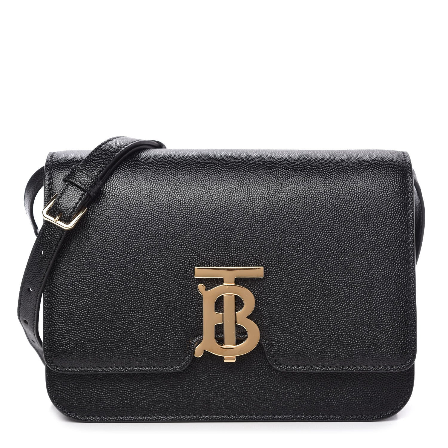 Burberry Grained Calfskin Small TB Bag Black 1 of 9