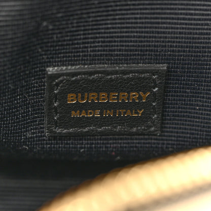 Burberry Calfskin Vintage Check Half Cube Crossbody Bag Black 6 of 10