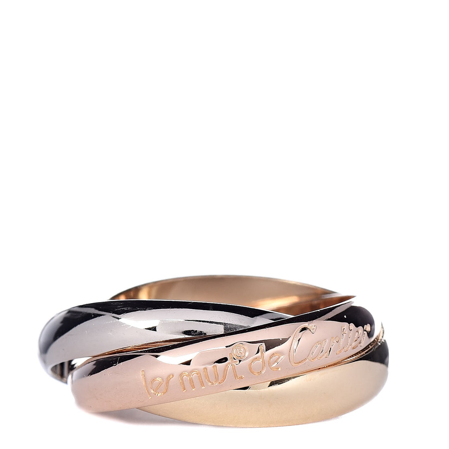 18K Pink Yellow White Gold Classic Les Must De Trinity Ring 51 5.75