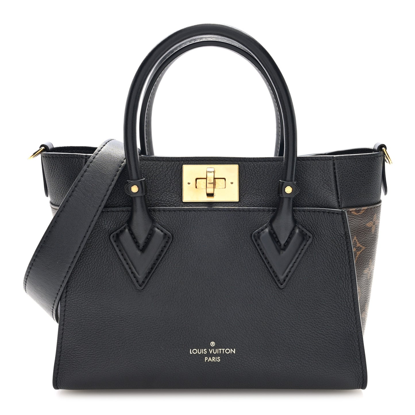 Calfskin Monogram On My Side PM Black