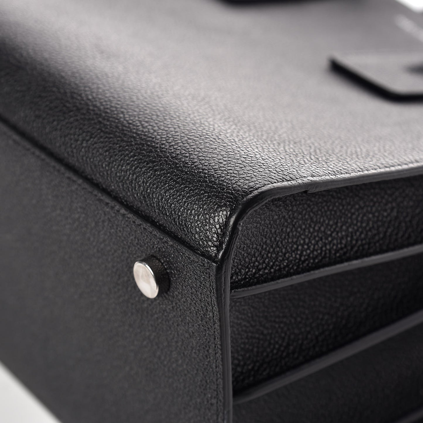 Grained Calfskin Small Sac De Jour Black