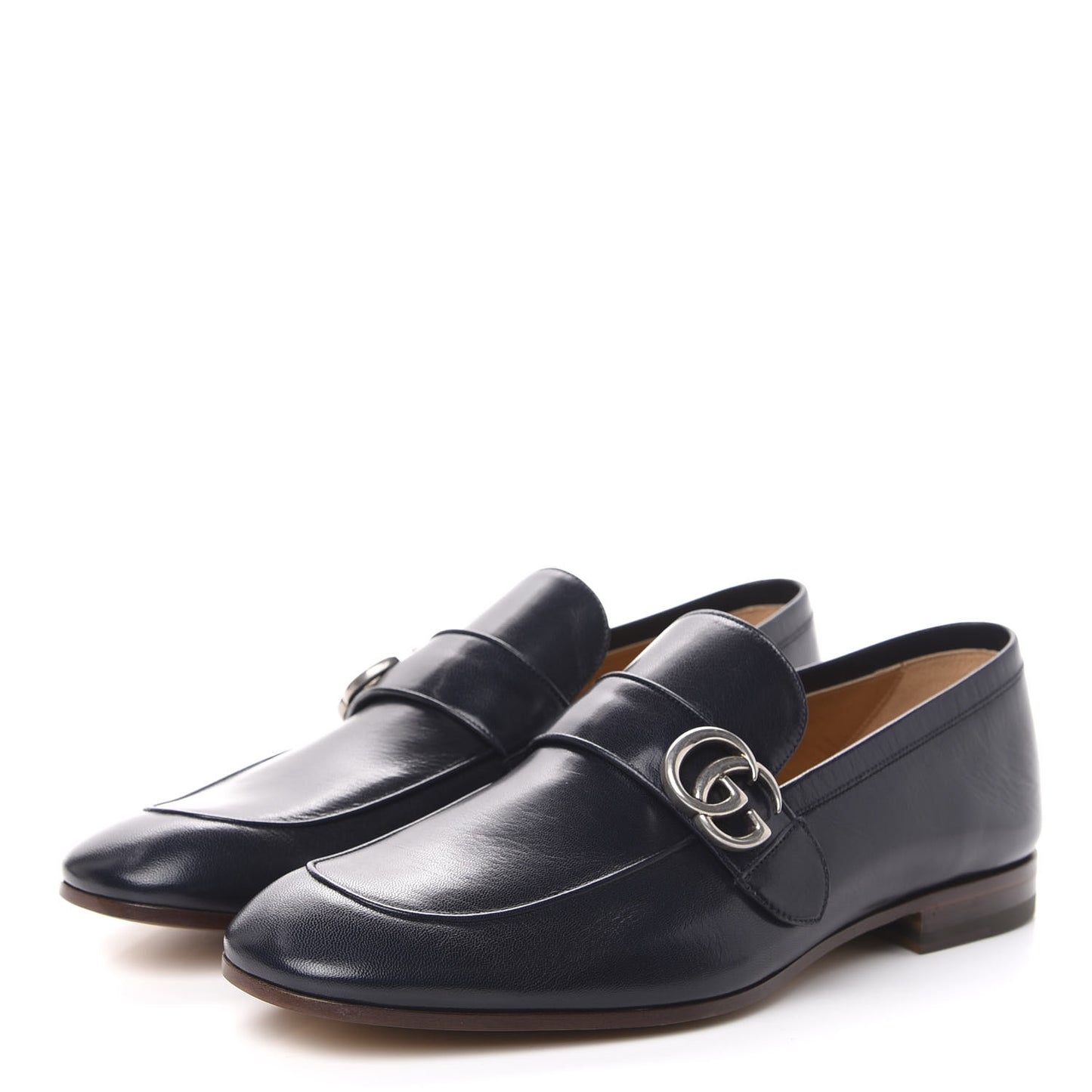 Goatskin Mens GG Loafers 10 Blue