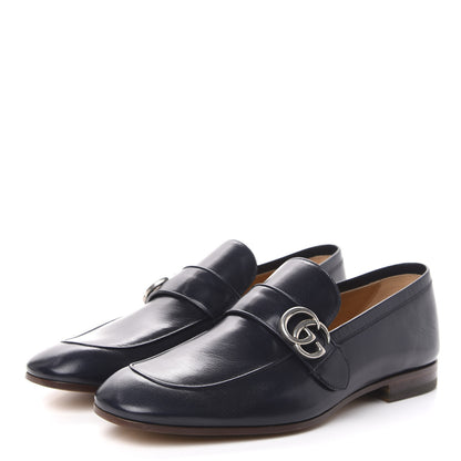 Gucci Goatskin Mens GG Loafers 10 Blue 3 of 9