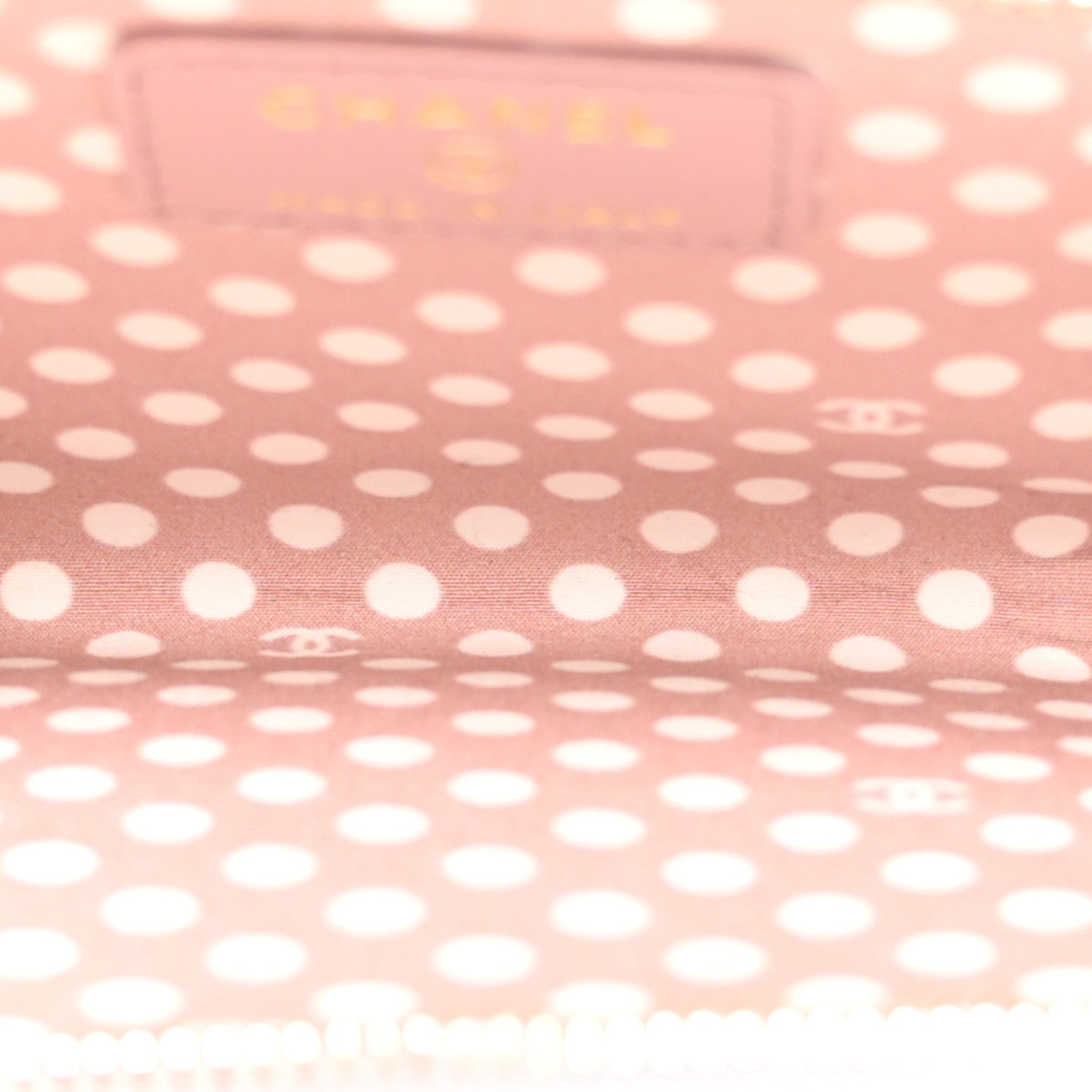 Chanel Lambskin Quilted Pearl Crystal CC Zip Around Card Holder Pink 5 of 9