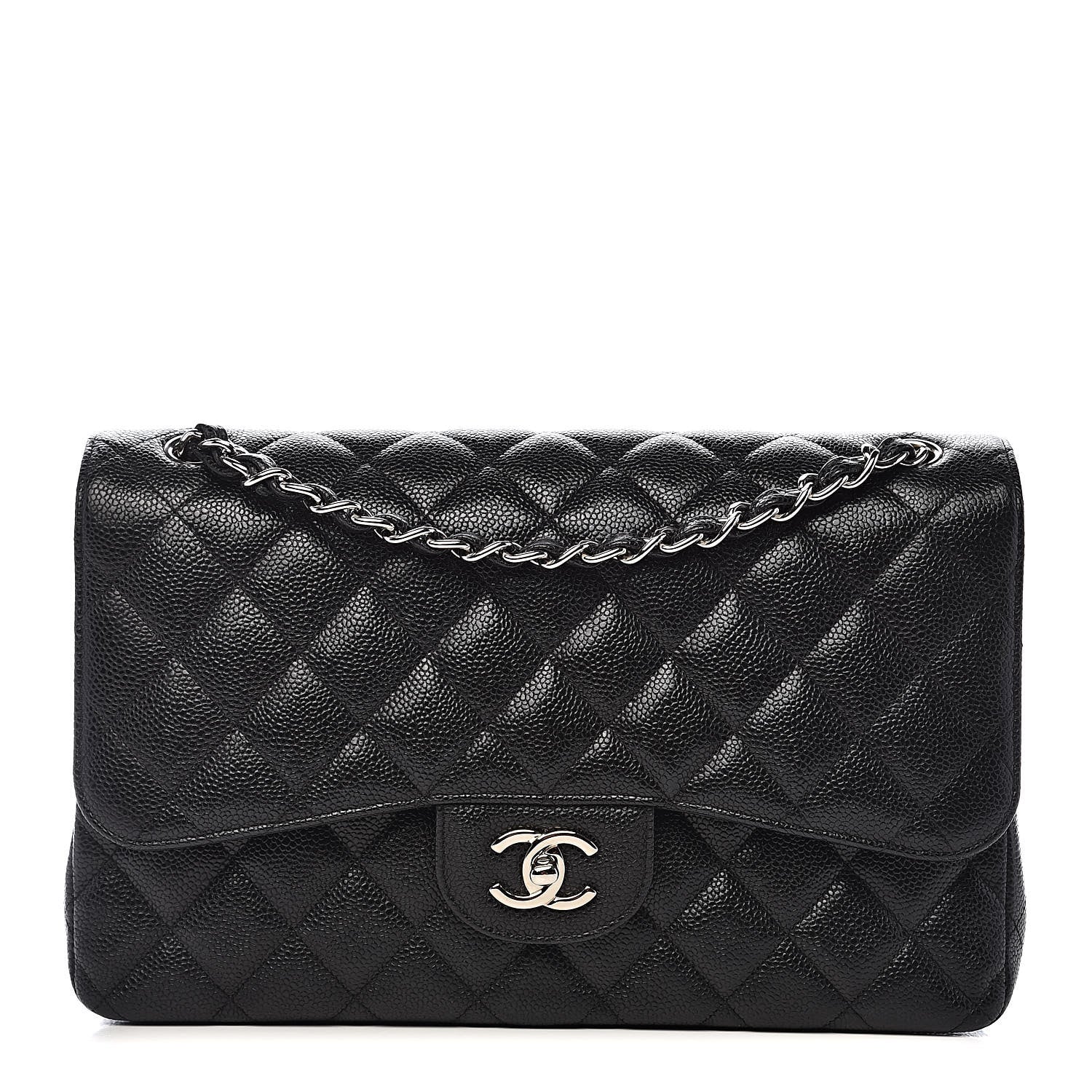 Chanel Caviar Quilted Jumbo Double Flap Black 1 of 11