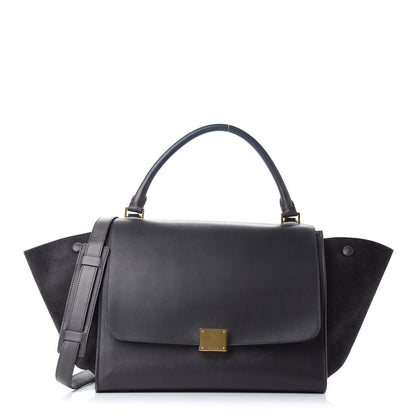 Celine Smooth Calfskin Suede Medium Trapeze Grey 1 of 10
