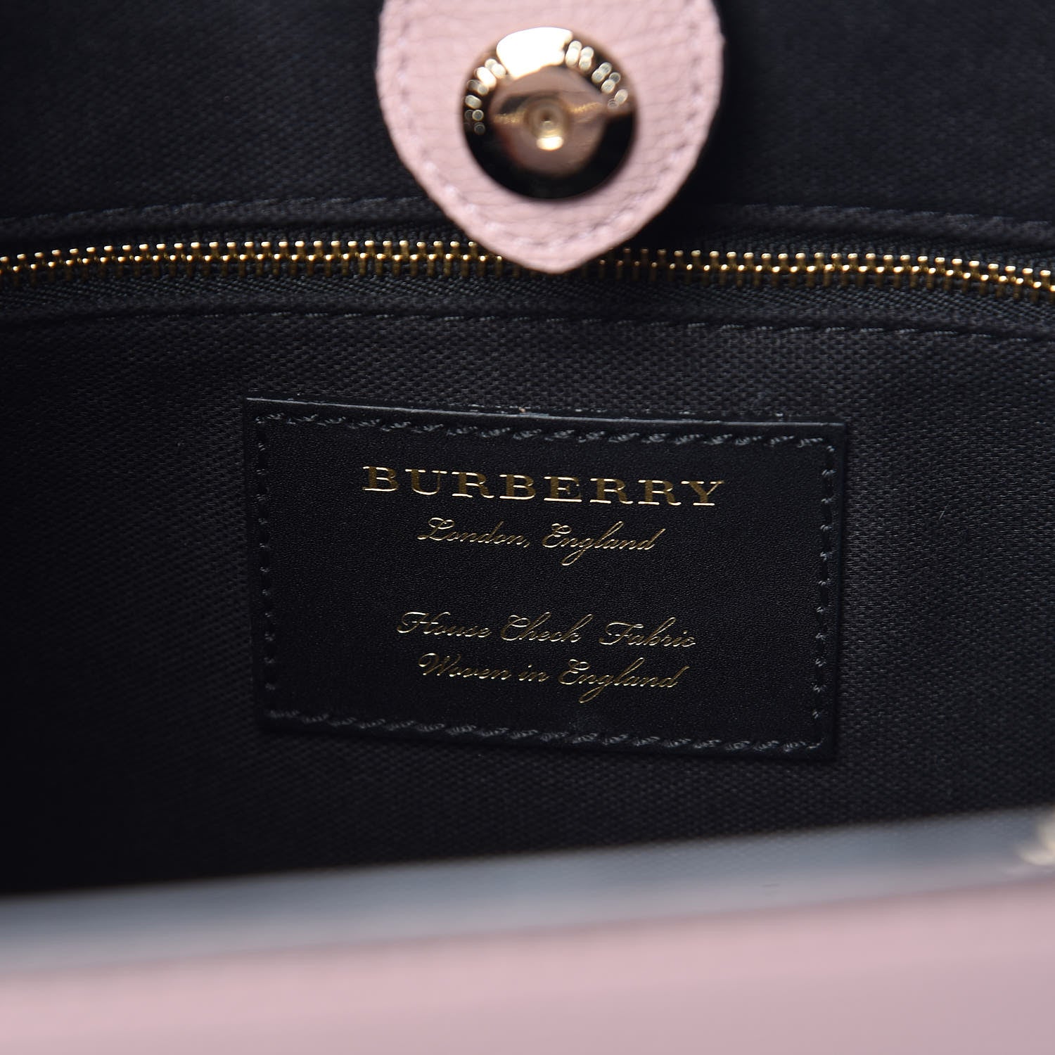 Burberry Grainy Calfskin House Check Medium Banner Tote Pale Orchid 8 of 10