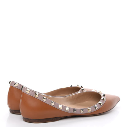 Valentino Garavani Nappa Rockstud Ballerina Flats 39.5 Light Cuir Poudre 4 of 11