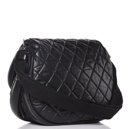 Chanel Nylon Quilted Jumbo Coco Cocoon Messenger Black 3 of 8
