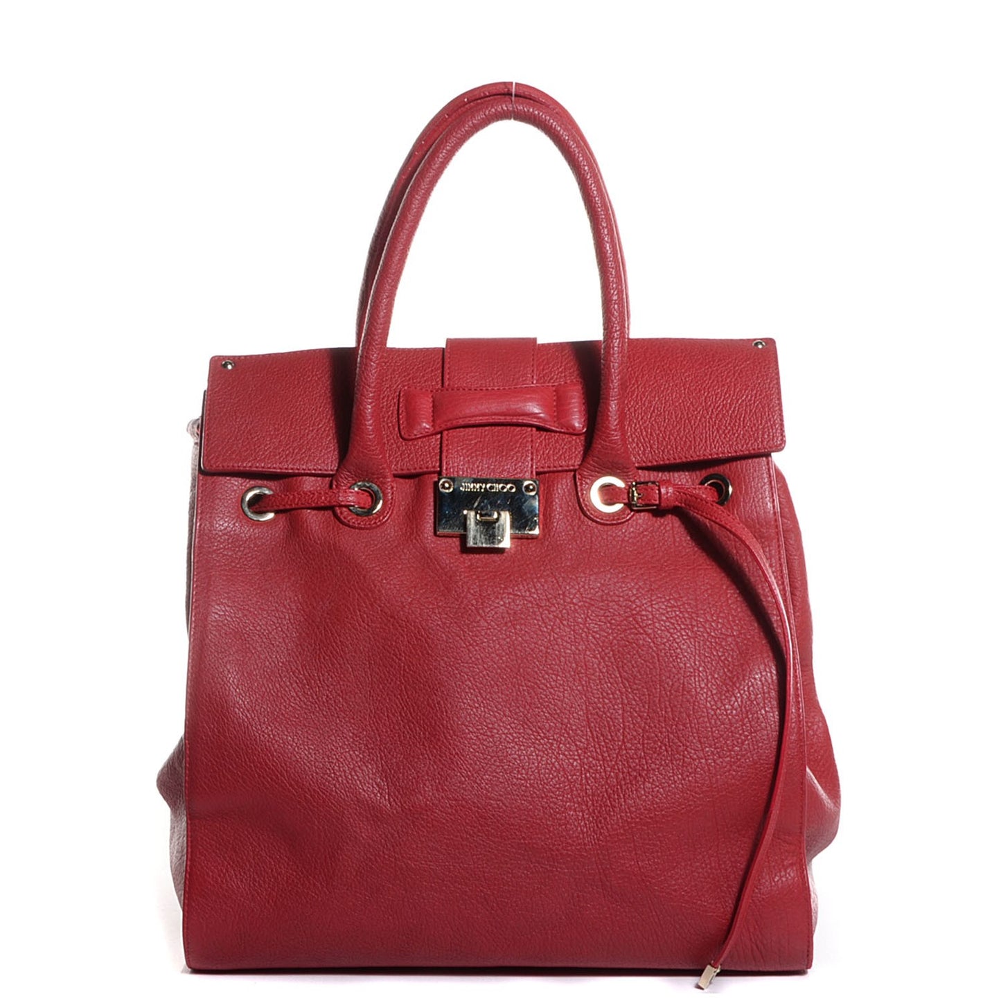 Grainy Calf Large Rosabel Satchel Red
