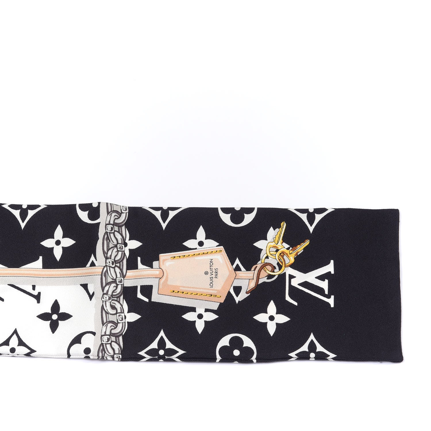 Louis Vuitton Silk Monogram Confidential Bandeau Black 3 of 3