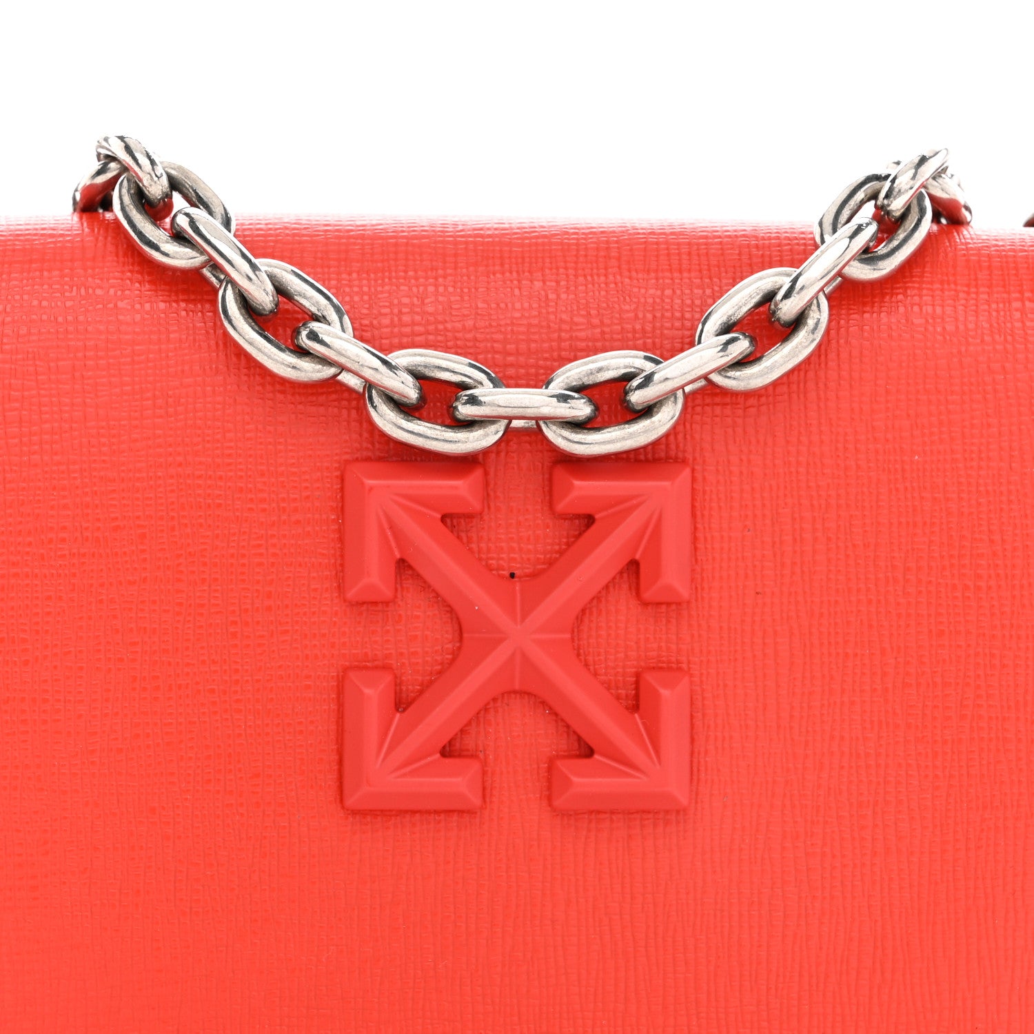 Off-White Saffiano Jitney Crossbody Wallet Red 8 of 10