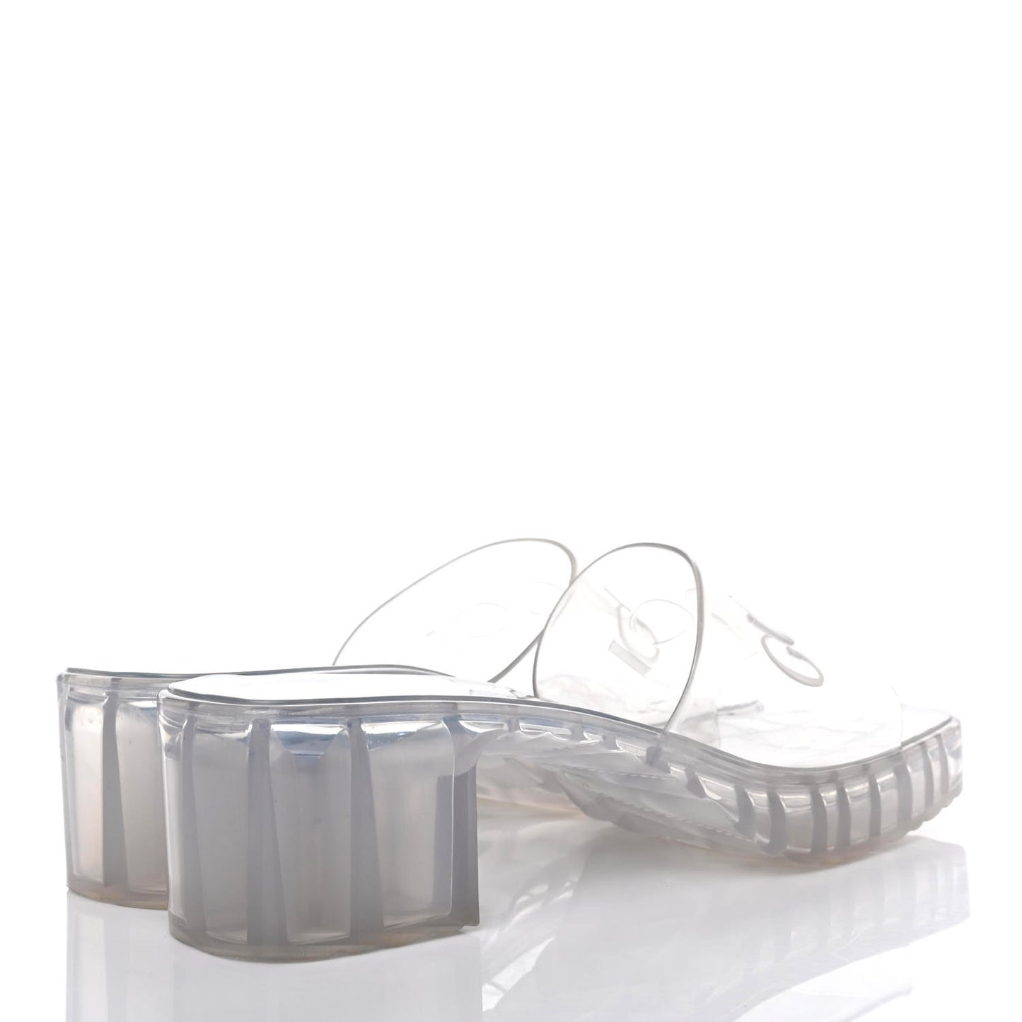 Rubber Gucci Logo Womens Platform 20/60mm Slide Sandals 41 Transparent
