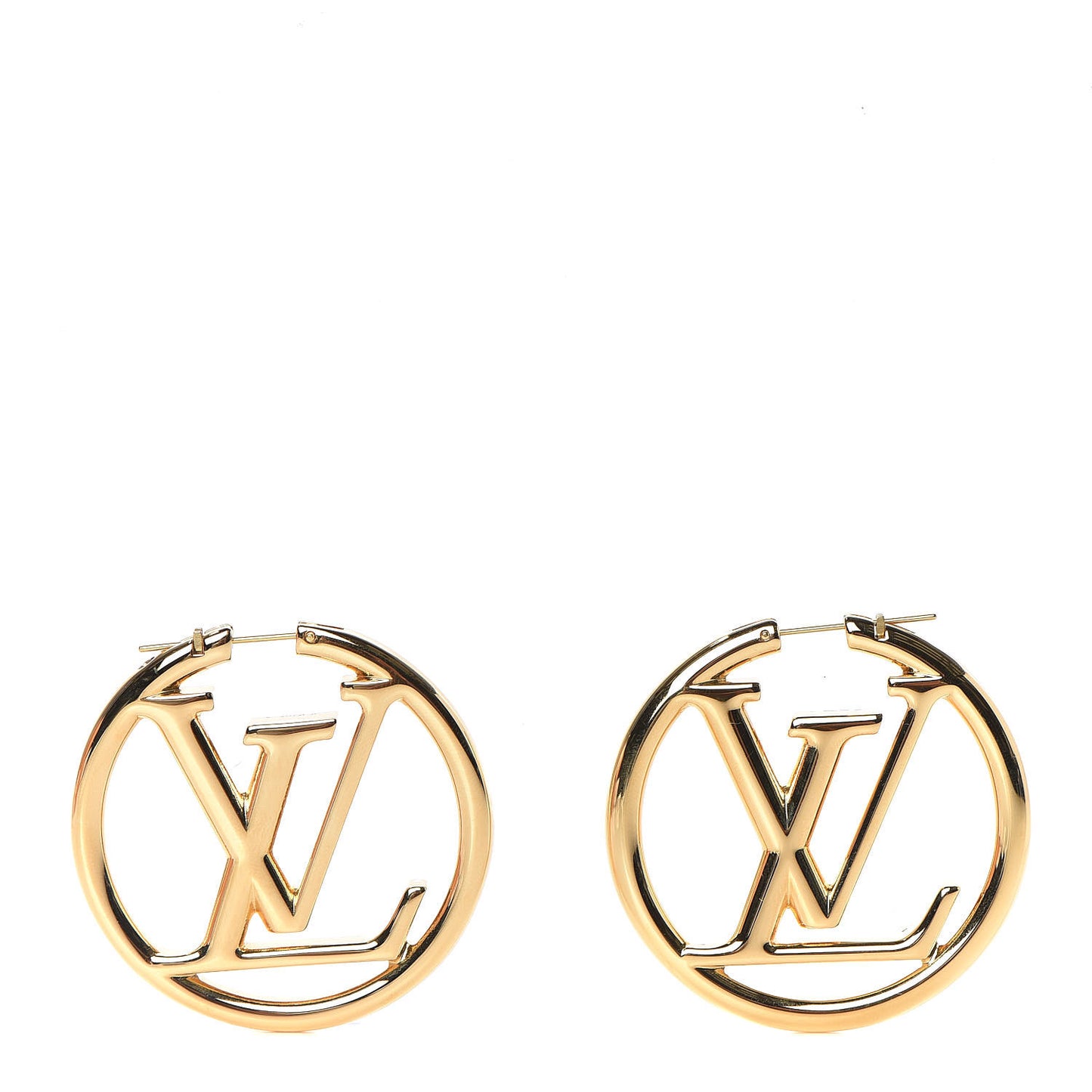 Metal Louise Hoop Earrings Gold