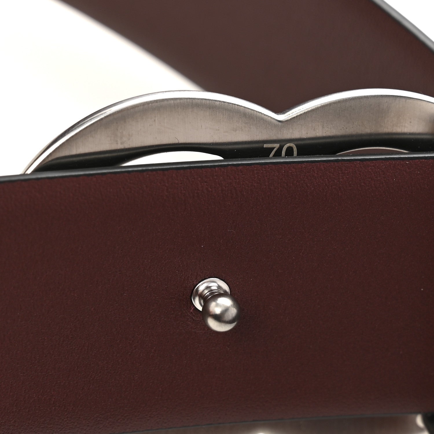 Chanel Calfskin CC Reversible Belt 70 Black Burgundy 5 of 5