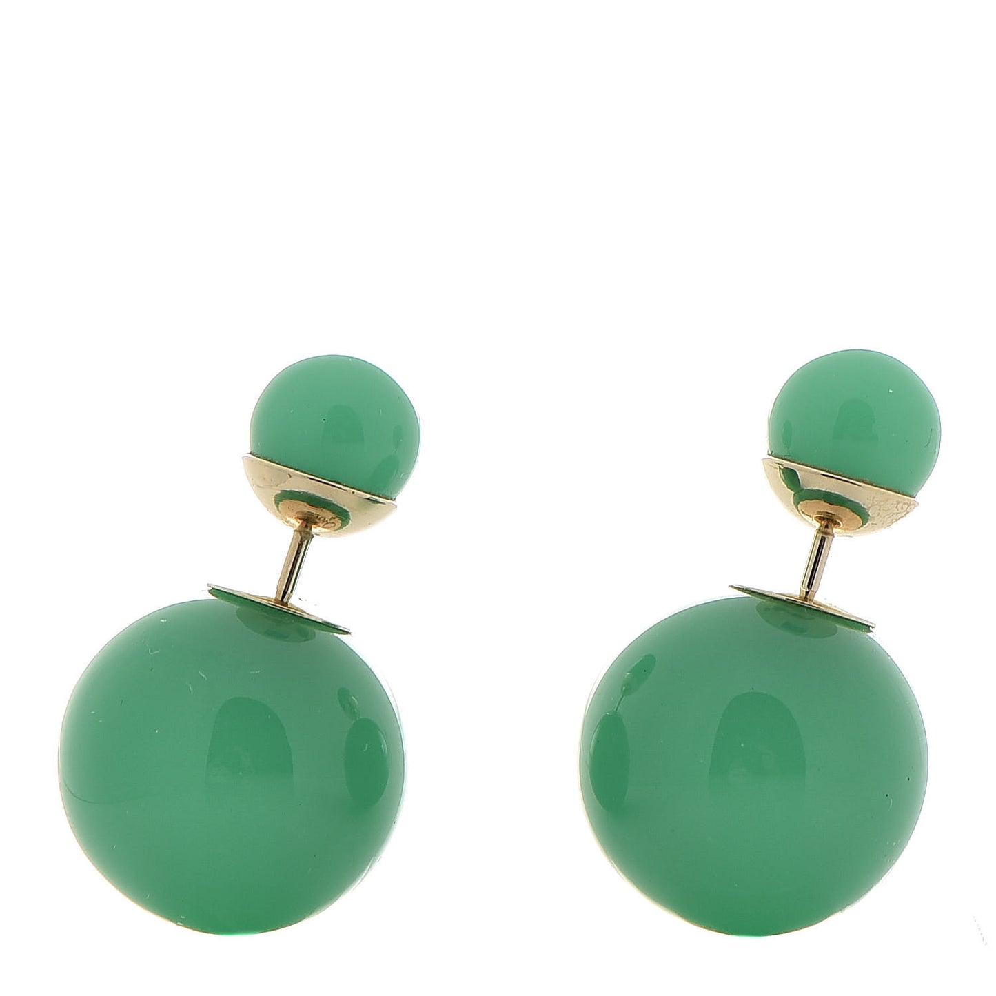 Mise En Dior Tribal Earrings Jade Green