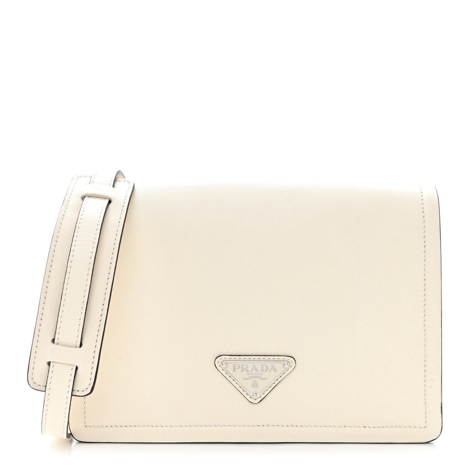 Prada Glace Calf Shoulder Bag White 1 of 12
