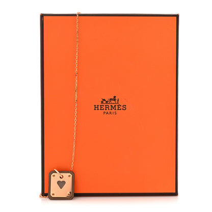 Hermes Gold Plated Swift As De Coeur Necklace Etoupe 6 of 6