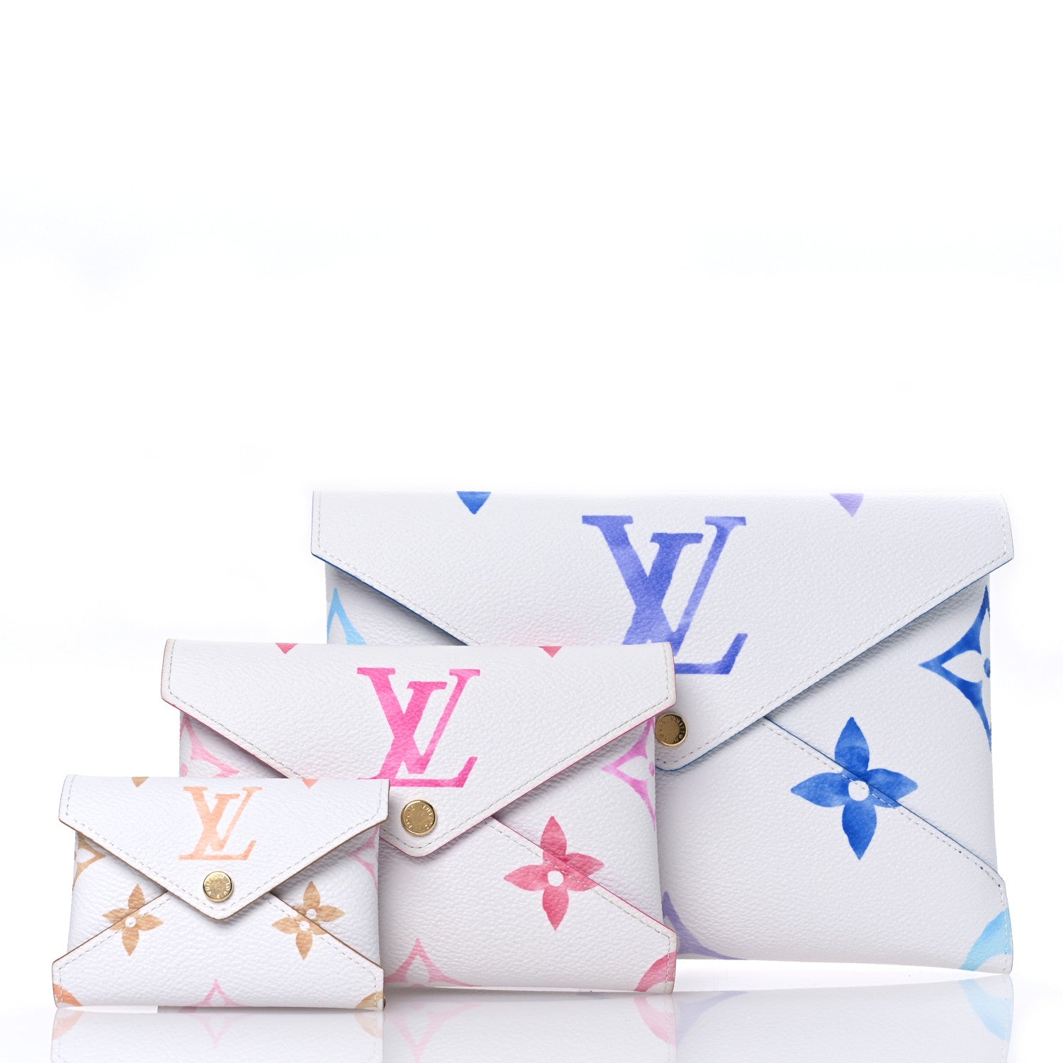 Louis Vuitton Monogram Giant By The Pool Kirigami Pochette Set Blue Rose Beige 3 of 9