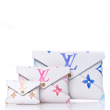 Louis Vuitton Monogram Giant By The Pool Kirigami Pochette Set Blue Rose Beige 3 of 9
