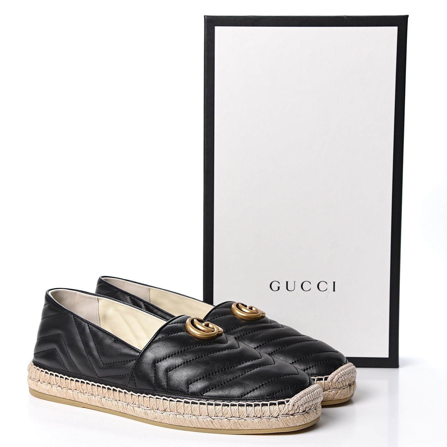 Gucci Nappa Matelasse Mens GG Marmont Espadrilles 10 Black 13 of 13