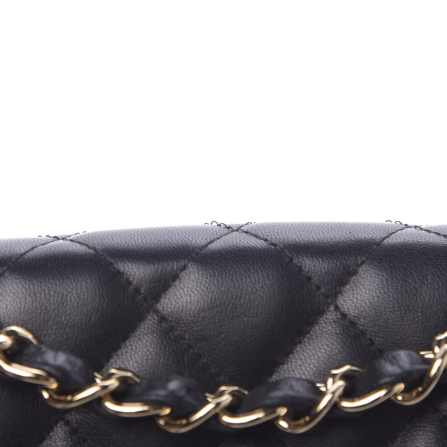 Lambskin Quilted Jumbo Single Flap Black