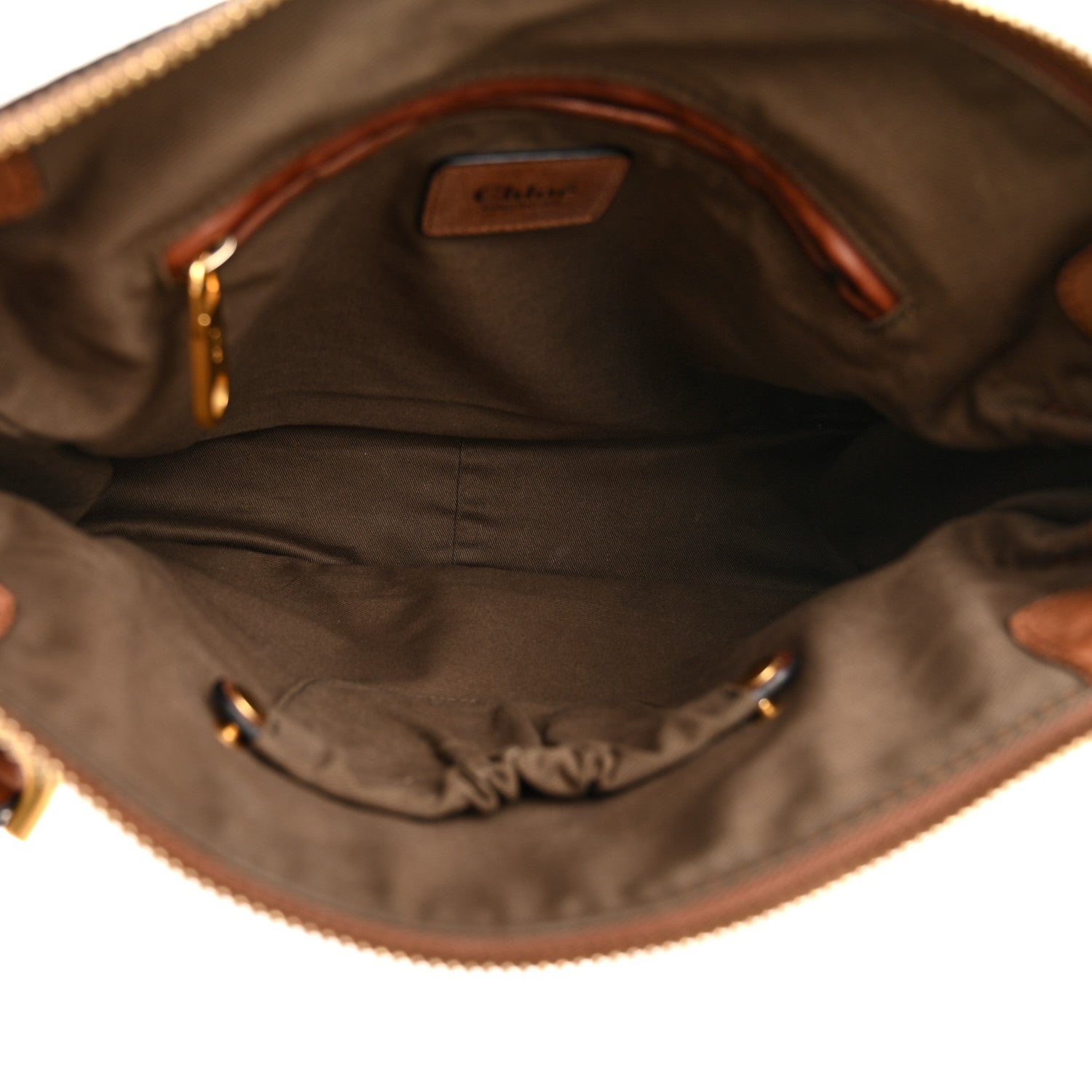 Chloe Calfskin Crocodile Embossed Medium Marcie Satchel Mahogany 5 of 15