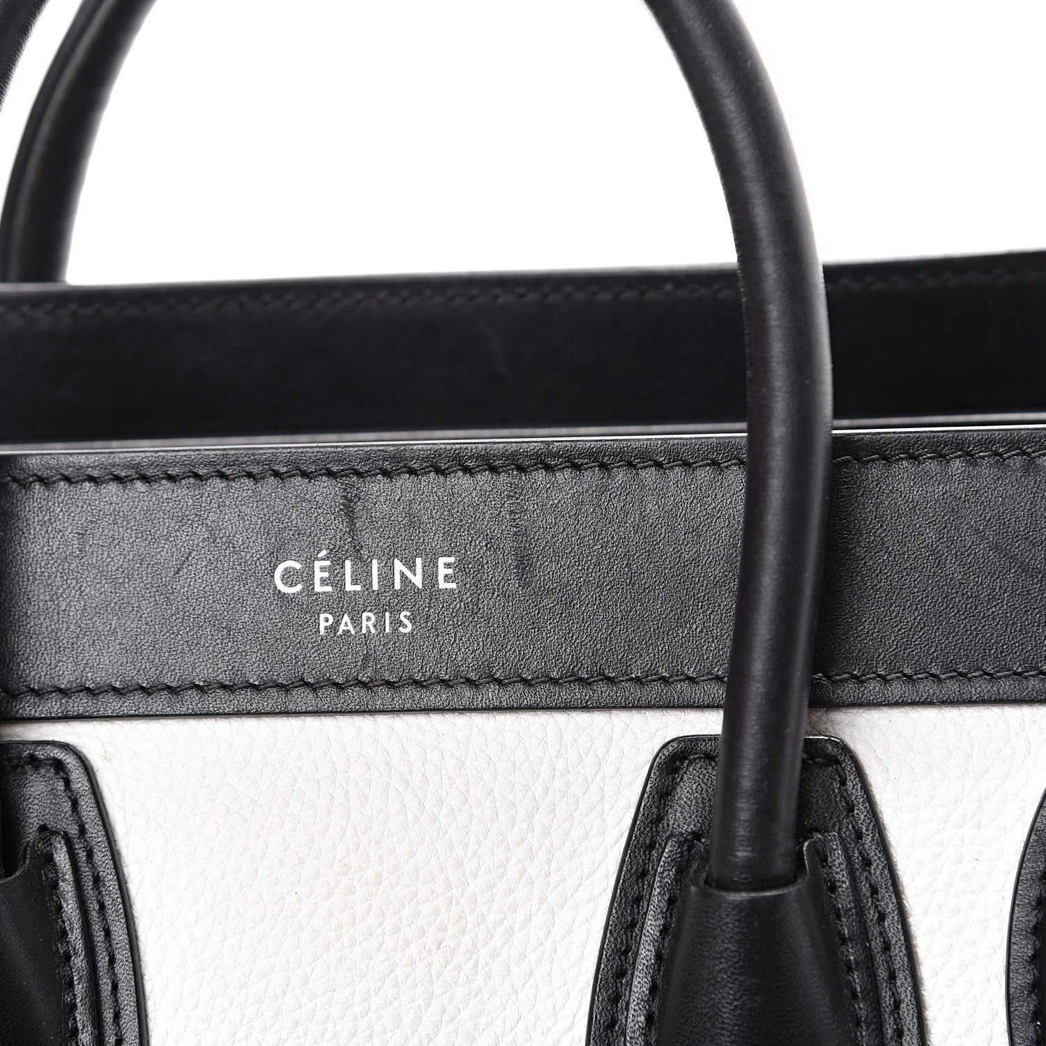 Celine Grained Baby Calfskin Nubuck Nano Tri-Color Luggage White 10 of 23