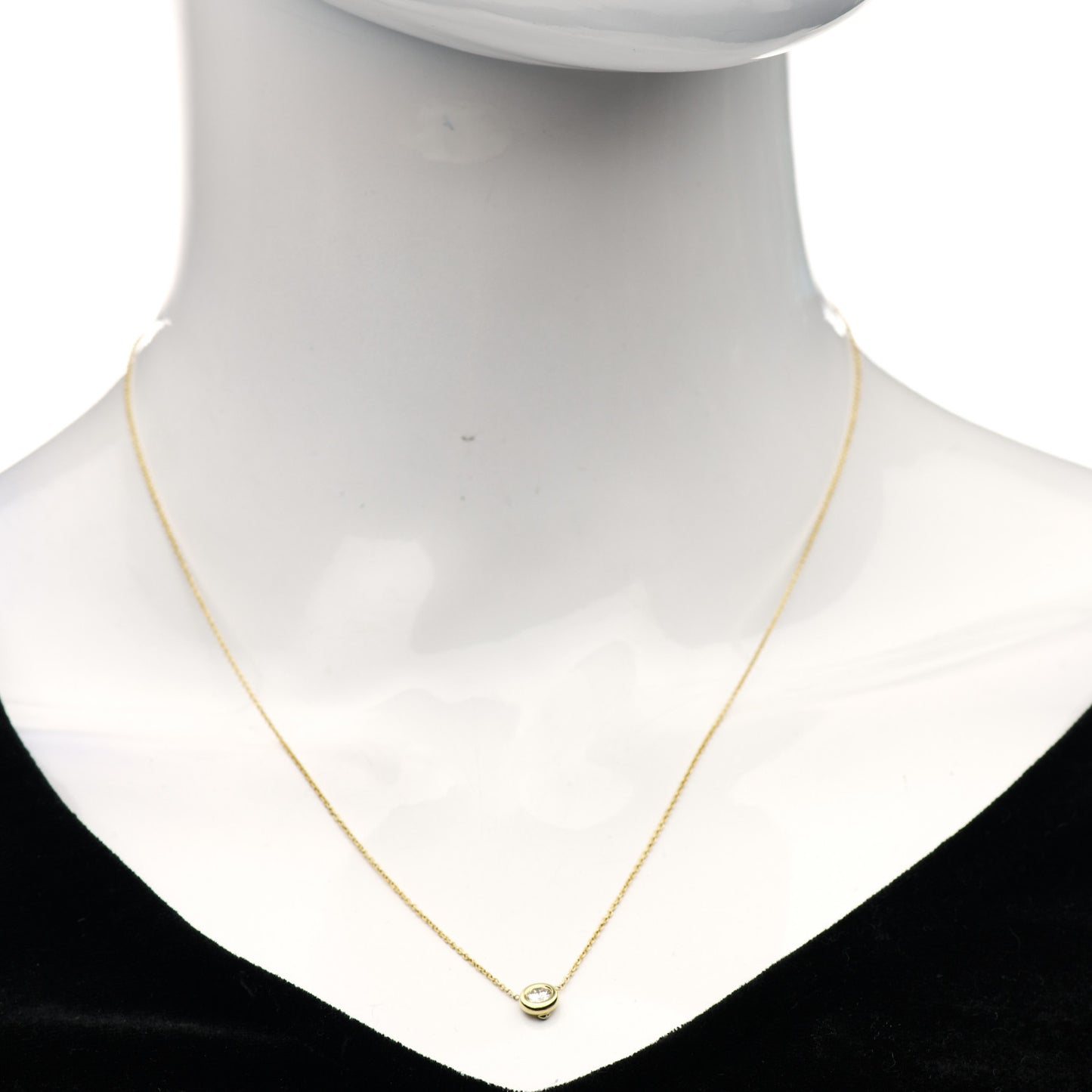 18K Yellow Gold Diamond .19ct Diamonds By The Inch Necklace