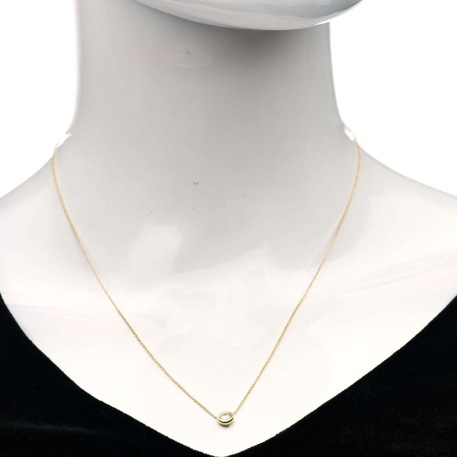Roberto Coin 18K Yellow Gold Diamond .19ct Diamonds By The Inch Necklace 2 of 5