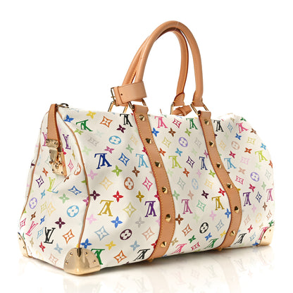 Louis Vuitton Monogram Multicolor Keepall 45 White 3 of 9
