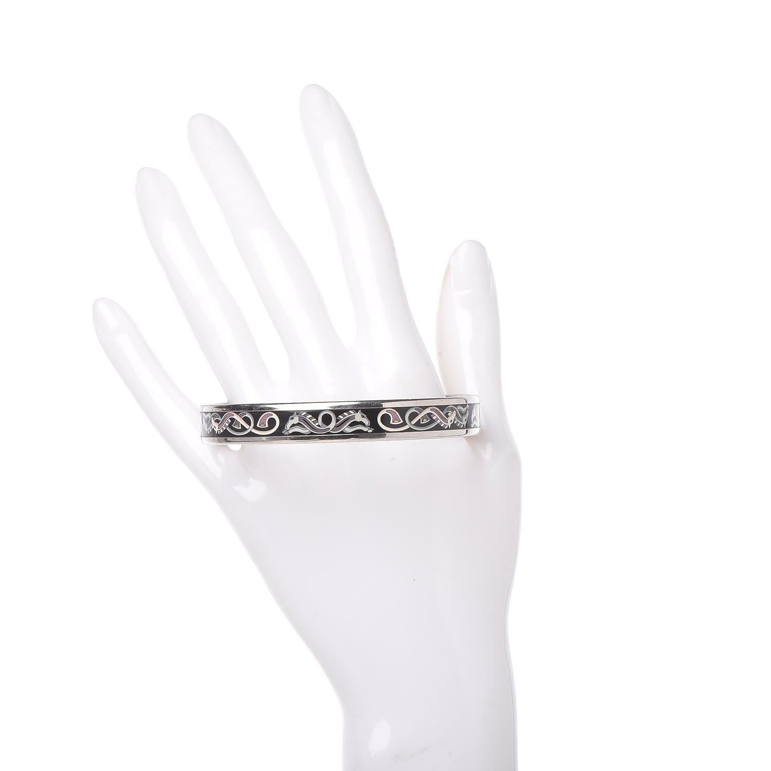 Hermes Enamel Printed Narrow Bracelet 70 2 of 5