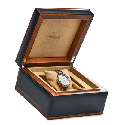 Breguet Stainless Steel Diamond Bezel Sapphire Blue Mother of Pearl 33mm Type XX Transatlantique Automatic Watch 4821ST/59/S76 5 of 5