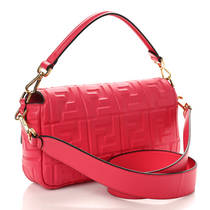 Fendi Nappa FF 1974 Embossed Baguette Lampone 3 of 8