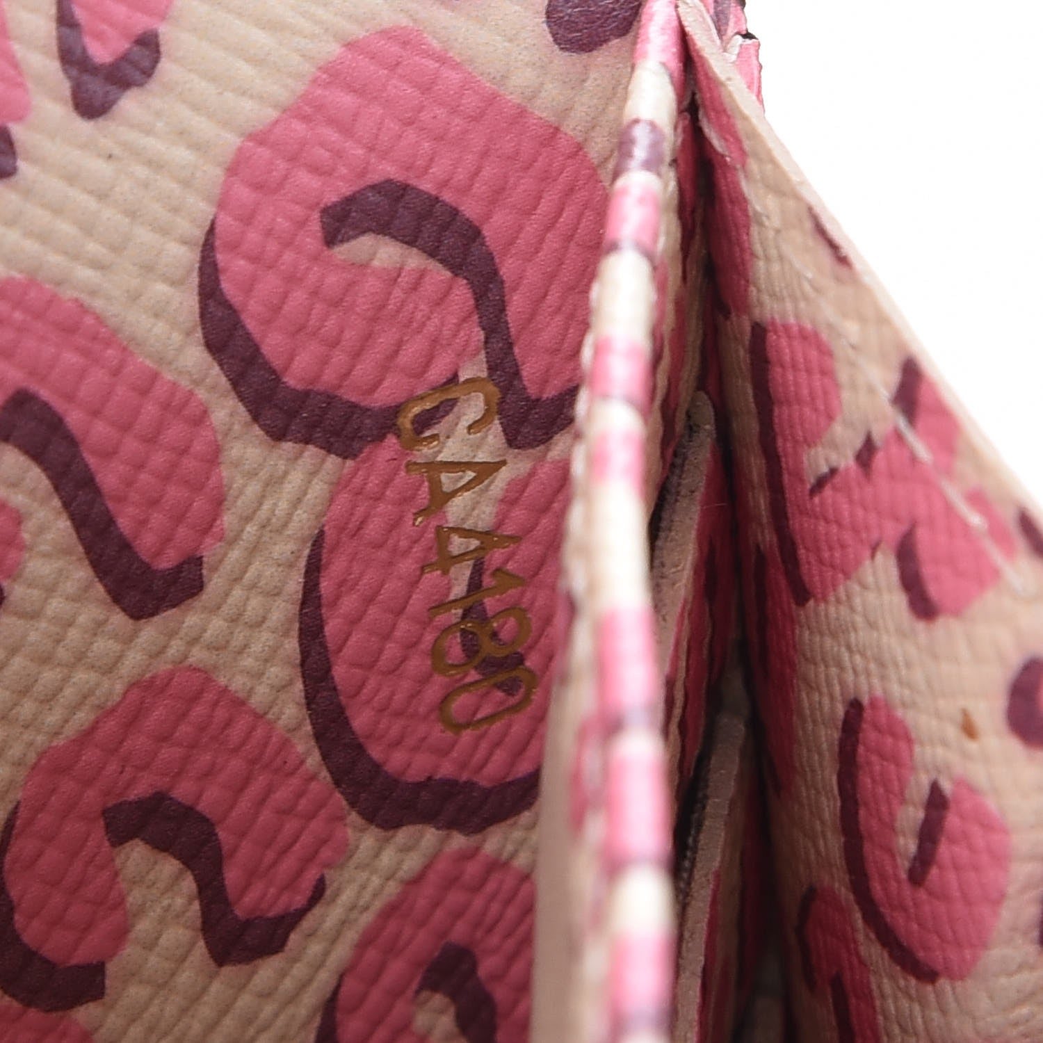 Louis Vuitton Monogram Leopard Sarah Wallet Blanc Corail 7 of 9