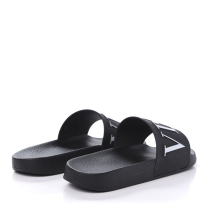 Valentino Garavani Rubber Mens VLTN Pool Slide Sandals 41 Black 4 of 8
