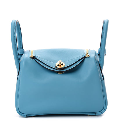 Hermes Swift Mini Lindy 20 Bleu Du Nord 1 of 9