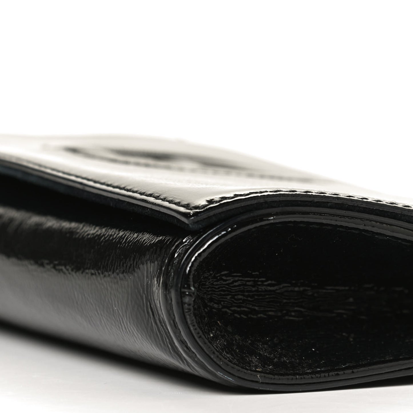 Soft Patent Medium Soho Clutch Black
