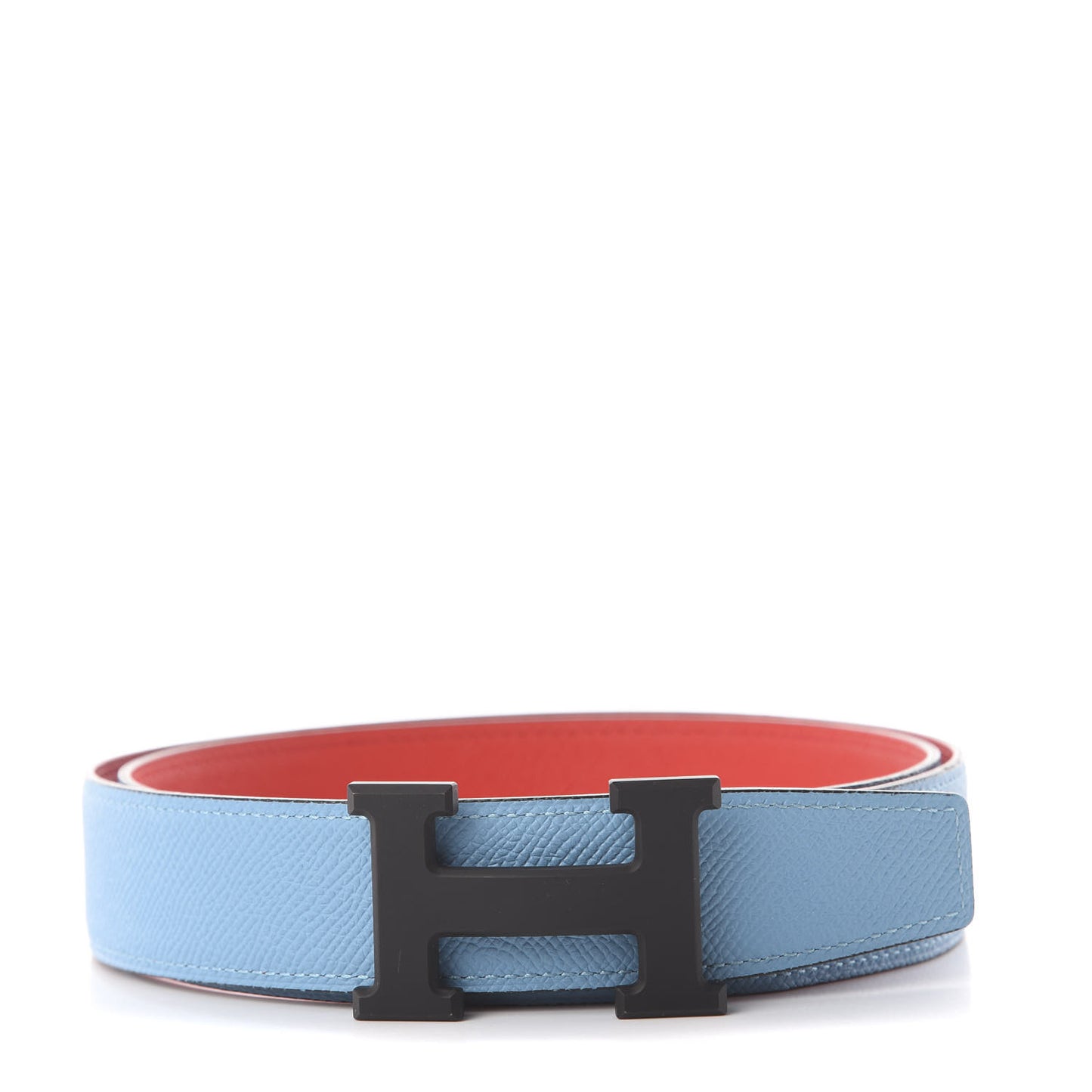 Epsom 32mm Matte H Belt 90 Rouge De Coeur Bleu Du Nord