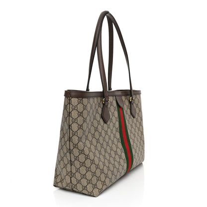 Gucci GG Supreme Monogram Medium Ophidia Shopping Tote Brown 3 of 13